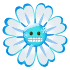 frierendes Gesicht + gelbe Blüte