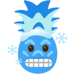 frierendes Gesicht + Ananas