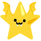 Fledermaus + weißer mittelgroßer Stern