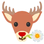 Hirsch + gelbe Blüte