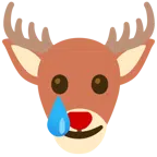 Hirsch + lachendes Gesicht mit Träne