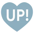palo de corazones + botón UP!