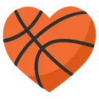 palo de corazones + balón de baloncesto