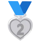 palo de corazones + medalla de plata