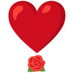 exclamación de corazón + rosa