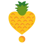 exclamación de corazón + piña
