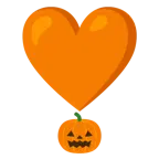exclamación de corazón + calabaza de Halloween