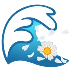 Welle + gelbe Blüte