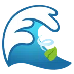 Welle + Blätter im Wind