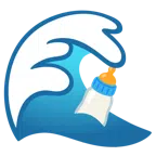 Welle + Babyflasche