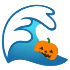 Welle + Halloweenkürbis