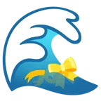 Welle + Herz mit Schleife