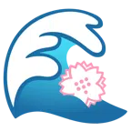Welle + Blumenstempel
