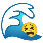 Welle + müdes Gesicht