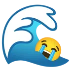 Welle + heulendes Gesicht