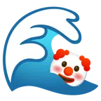 Welle + Clown-Gesicht