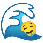 Welle + sabberndes Gesicht
