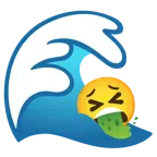 Welle + kotzendes Gesicht