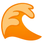 Welle + oranges Herz