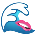 Welle + auf Lippe beißen