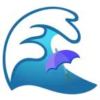 Welle + Regenschirm