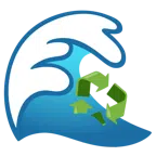 Welle + Recycling-Symbol