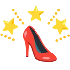 funkelnder Stern + Stöckelschuh