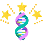 funkelnder Stern + DNA