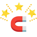funkelnder Stern + Magnet