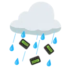 Wolke mit Regen + Pager