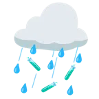 Wolke mit Regen + Reagenzglas