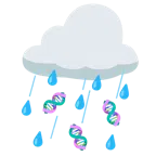Wolke mit Regen + DNA
