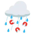 Wolke mit Regen + Magnet