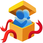 regalo + persone che si abbracciano