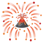 fuochi d’artificio + vulcano