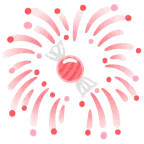 fuochi d’artificio + caramella