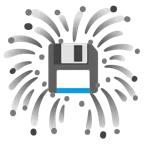 fuochi d’artificio + floppy disc