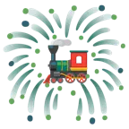 fuochi d’artificio + locomotiva