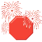 fuochi d’artificio + segnale di stop