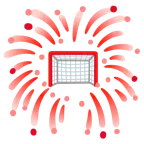fuochi d’artificio + porta da calcio