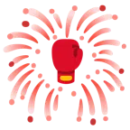 fuochi d’artificio + guantone da pugilato