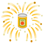 fuochi d’artificio + cibo in scatola