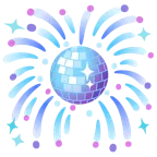 fuochi d’artificio + palla da discoteca