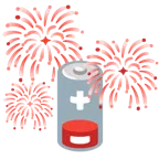 fuochi d’artificio + batteria scarica