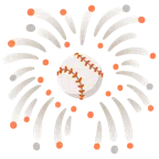 fuochi d’artificio + palla da baseball