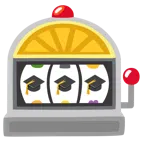 slot machine + cappello da laureato