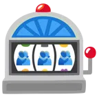 slot machine + persone che si abbracciano