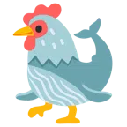 ปลาวาฬพ่นน้ำ + ไก่