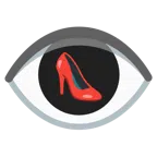 ojo + zapato de tacón