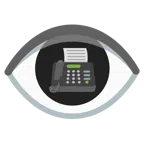 ojo + máquina de fax